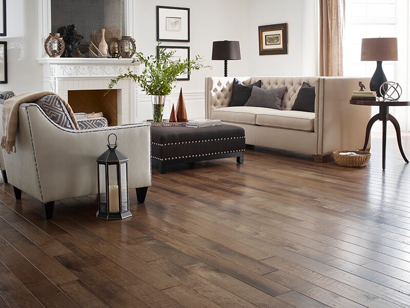 Living Room Hardwood Flooring | Colonial Interiors
